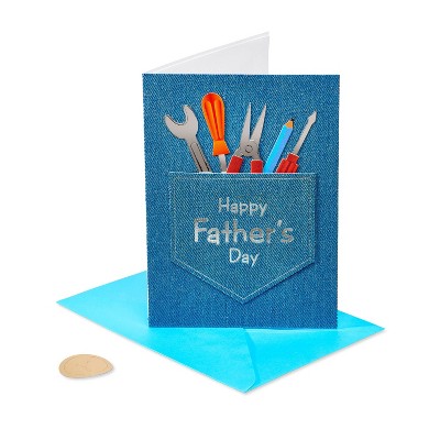 Father's Day greeting card Dad Tools Fishing Sports New in Packaging Papyrus 