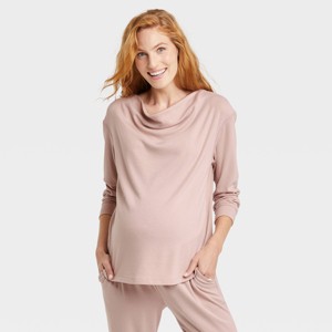 Rib-Knit Match Back Maternity Sweatshirt - Isabel Maternity by Ingrid & Isabel™ - 1 of 2