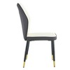 SEVOBAL Dining Chairs 4 Modern Chairs with Stylish Patterned Backrest and Metal Legs for Kitchen, Bedroom and Office, Beige, 17.5"*18"*36.6" - 4 of 4