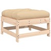 vidaXL Patio Footstools with Cushions 2pcs Solid Wood Pine - 4 of 4
