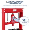 20 Ton/6-Ton Hydraulic Shop Press,Heavy Duty Benchtop Hydraulic Press with 2 Press Plates, H-Frame Pneumatic Shop Press Adjustable Height for Garage - 3 of 4