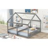 Twin Size House Platform Beds with Safety Guardrails for Bedroom - 4 of 4