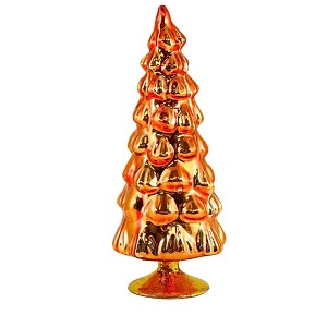 Craftoutlet.Com 7.0 Inch Colored Large Orange Hue Glass Tree Decorative Holiday Decor Tree Sculptures - 1 of 3