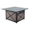 Courtyard Casual Santa Fe 5 pc Square Fire Pit Set with Wicker Chairs  Includes One Square Fire Pit and Four Wicker Chairs - 4 of 4