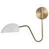 Nuvo Lighting Trilby 1 - Light Sconce in  Matte White/Burnished Brass - 3 of 4