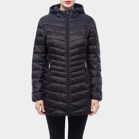 Женские куртки Rokka&Rolla Women's Light Long Coat Packable Puffer Jacket-Very Black, size XX Large