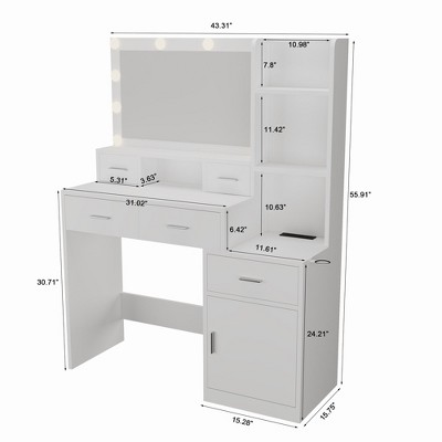 Bella Depot Smart Makeup Vanity with Mirror