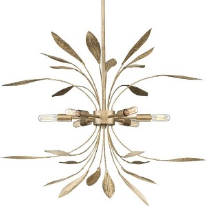 Progress Lighting Mariposa 6-Light Hanging Pendant, Antique Gold, Steel, Contemporary, No Shade - 1 of 2