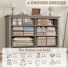 6 Drawers Dresser for Bedroom, 47" Wide Dresser with Storage Freestanding, Wooden Closet Storage Chest for Living Room, Bedroom - 4 of 4