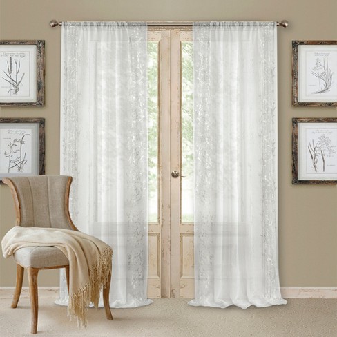 Addison Light Filtering Sheer Window Curtain Panel Elrene Home