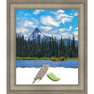 Amanti Art Mezzanine Antique Silver Narrow Wood Picture Frame - 1 of 4