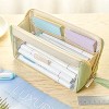 Fmeida Clear Aesthetic Pencil Case Pouch for Girls Cute Kawaii Mark Pen Case Organizer Large Capacity for Kids Teen College Students Adults - 2 of 4