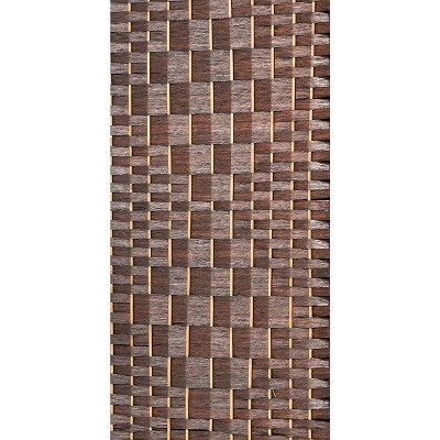 Brown Diamond Weave Bamboo Fiber 6-Panel Room Divider