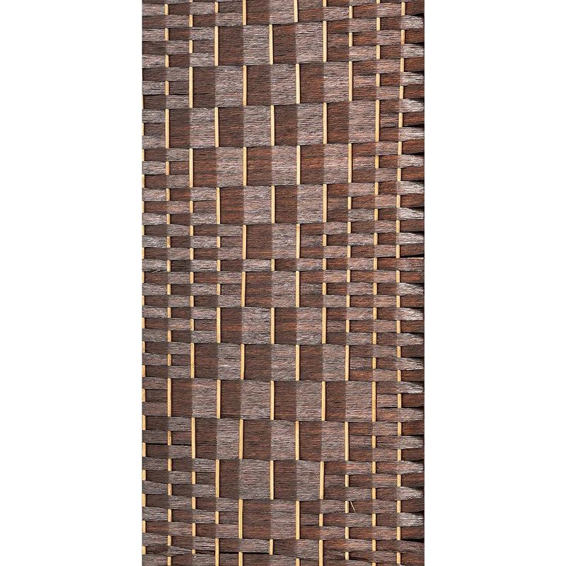 Legacy Decor 3, 4, 5, 6, or 8 Panels Diamond Weave Bamboo Fiber Privacy Partition Screen, Black, Brown, Red/Honey, Or Beige Color, 2 of 5