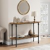 Narrow Entryway Table, 2 Tier Table with Storage Shelf, Thin Behind Couch Table, Farmhouse Skinny Sofa Table for Hallway, Entrance, Living Room - 4 of 4