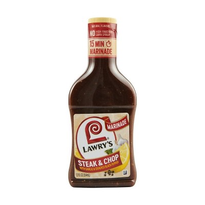 Lawry's Steak & Chop Marinade, 12 fl oz Bottle, Pack of 2