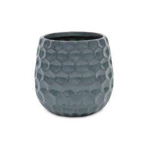 Cheung's Farrier Hexagon Pattern Blue Ceramic Pot - Large - 1 of 4