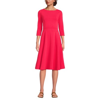 Lands' End Women's Starfish 3/4 Sleeve Dress