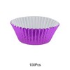 Unique Bargains Solid Color Disposable Baking Cups Aluminum Foil Greaseproof Paper 1.97"x1.18" 100 Pcs - 4 of 4