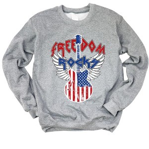 Simply Sage Market Women's Graphic Sweatshirt Freedom Rocks - 1 of 4