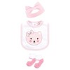 Hudson Baby Infant Girl Cotton Layette Set, Cutie Bear - 3 of 4