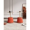 Manhattan Comfort Set of 2 Anderson Leatherette Upholstered End Tables with Gold Tabletop - 2 of 4