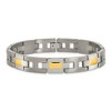 Black Bow Jewelry 10mm Men's Titanium and Gold Tone Bracelet, 9 Inch - 3 of 4