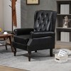 Modern Accent Chair with Rubber Wood Legs, Stylish Button-Tufted Lounge Armchair for Living Room & Bedroom - ModernLuxe - 3 of 4