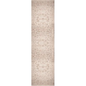 Nourison Vintage Washables Floral Distressed Non-Slip Indoor Rug - 1 of 4