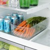 Smart Design Stackable Clear Refrigerator Storage Bin with Handle - 8 pack - 8 x 14 inch - 3 of 4