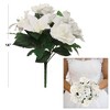 Floral Home 14" White Rose/Lily Wedding Bush - 6-Piece - 2 of 2