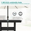 Arceso 66'' Outdoor Dining Table with Umbrella Hole, HDPS Patio Table - 4 of 4