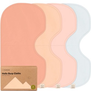 KeaBabies 4pk Hallo Baby Burp Cloths, Organic Cotton Burp Cloth for Girls, Boys, Soft & Absorbent Burping Cloths - 1 of 4