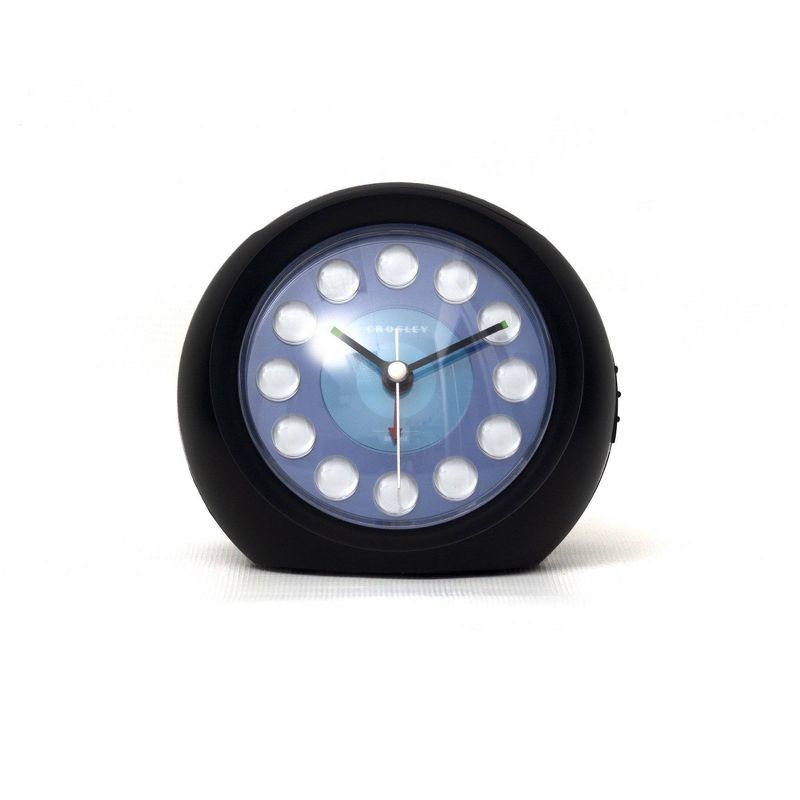 White Quiet Sweep Alarm Clock with USB Port - Crosley, 1 of 6