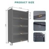 GlasFlength Decorative Storage Cabinets, 5 Level Flip Door, Grey, 31.5"*13.8"*56.69" - 2 of 4