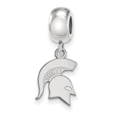 Black Bow Jewelry Sterling Silver Michigan State Spartans NCAA Bead Charm