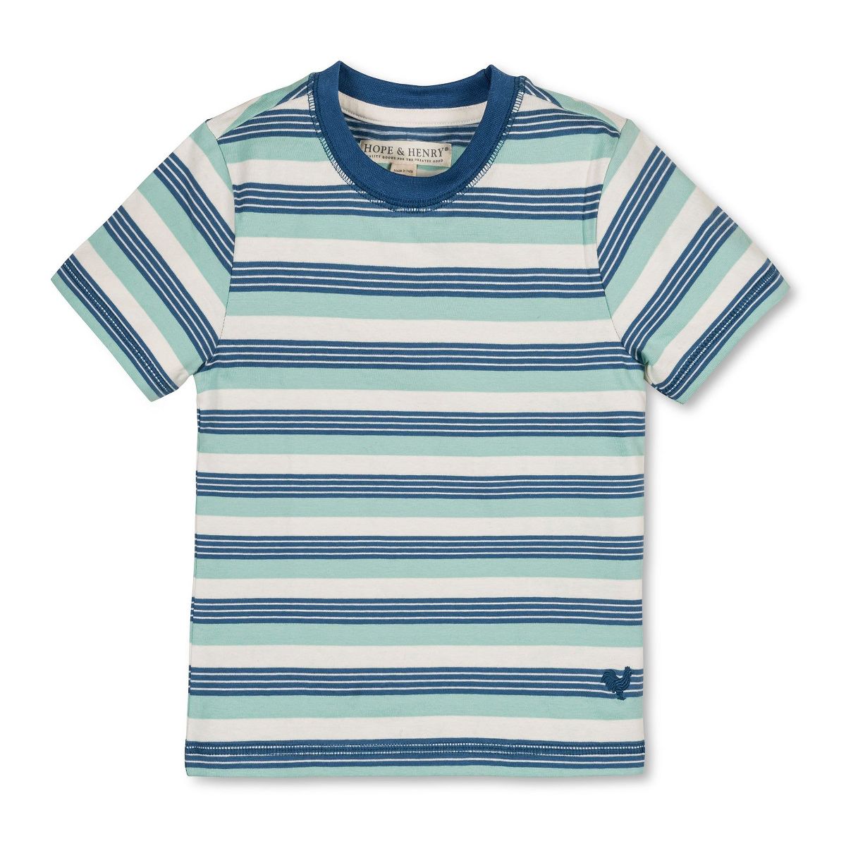 Hope & Henry Boys' Organic Short Sleeve Henley Tee, Kids - thumbnail 5