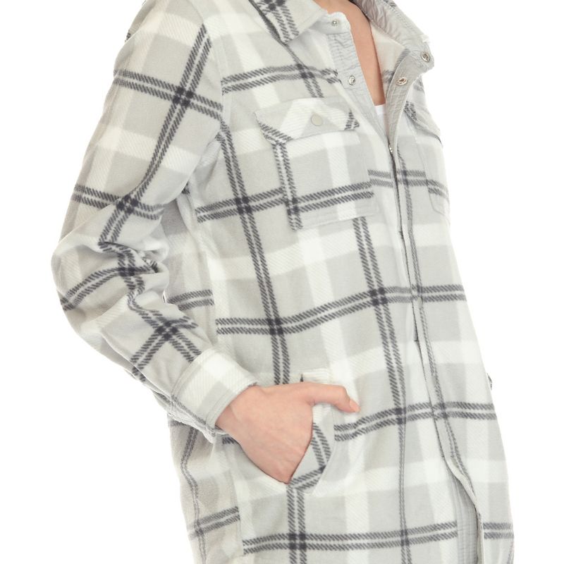 Women's Lightweight and Soft Flannel Plaid  - White Mark, 4 of 6