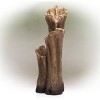 39" Outdoor 3-Tier Resin Cascading Tree Bark Water Fountain with LED Lights - Alpine Corporation - 4 of 4