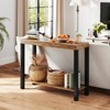 Tangkula 2-Tier Home Bar Table w/ Open Shelves Sofa Side Table w/ Storage for Home - 2 of 4