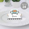 Big Dot of Happiness Happy Fall Truck - Harvest Pumpkin Party Tent Buffet Card - Table Setting Name Place Cards - Set of 24 - 2 of 4