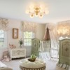 LLHZSY 9-Light Y-shaped Branch Semi-Flush Mount Ceiling Light Fixture With Milk White Glass Globe-Brass - 4 of 4