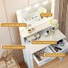 Angel Sar Makeup Vanity Desk with Mirror and Lights, Small Vanity Black Vanity Table - 3 of 4