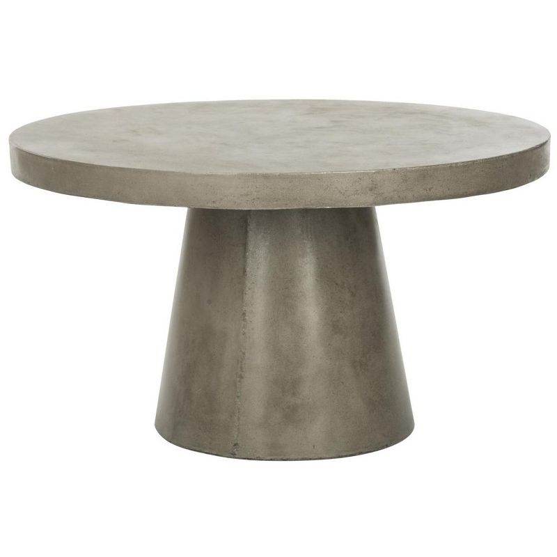 Delfia Concrete Round Indoor/Outdoor Coffee Table - Dark Grey - Safavieh., 4 of 8