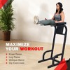 Body Solid Fitness Vertical Knee Raise Dip Exercise Workout Station with Robust Steel Frame for Abdominal and Core Strength Training, Black - 4 of 4