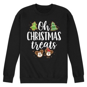 Men's - Disney - Oh Christmas Treats Mickey And Minnie Graphic Fleece Sweatshirt - 1 of 4