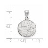 Black Bow Jewelry 14k White Gold New York Islanders NHL Medium Pendant - 2 of 3