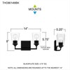 Quoizel Lighting Thoresby 2 - Light Vanity in  Matte Black - 3 of 4