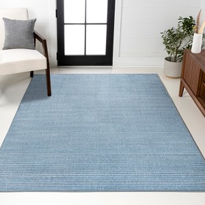 JONATHAN Y Cole Modern Minimalist Pinstripe High-Low Area Rug - 1 of 4