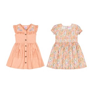 Little Lass Girl's 2 Pack of A-Line Dresses - 1 of 2